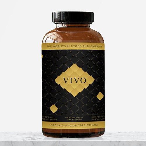 Luxury Pill Bottle Label Design