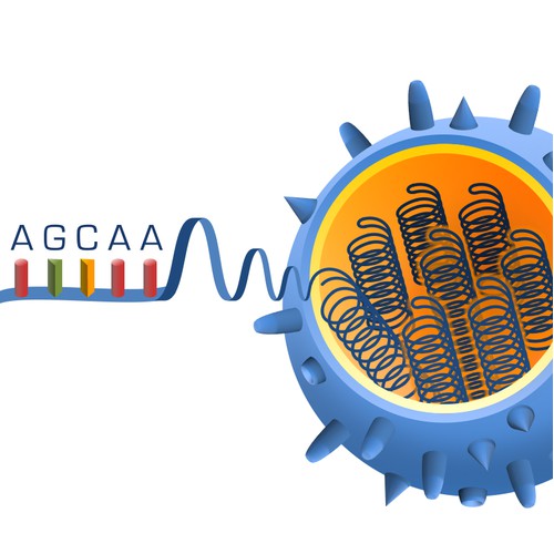 Illustration of the flu virus for scientific research