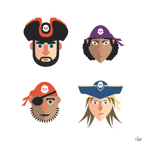 Flat Pirate Designs