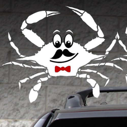 **GUARANTEED** Crab Sticker Family for Car!