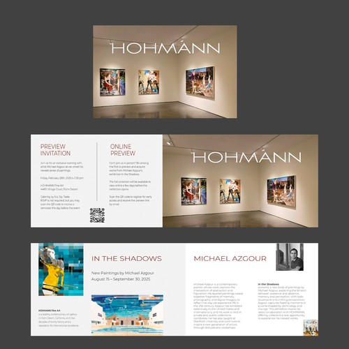 Art Gallery Preview Invitation folded card