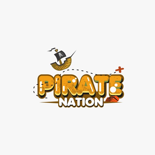 Fun combination logo concept for Pirate Nation