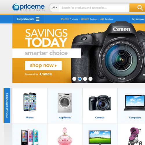 Price Comparison Site Design