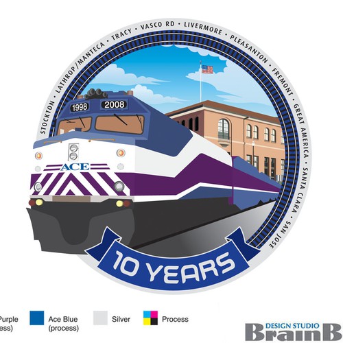 ACE Rail's 10-Year Anniversary Logo