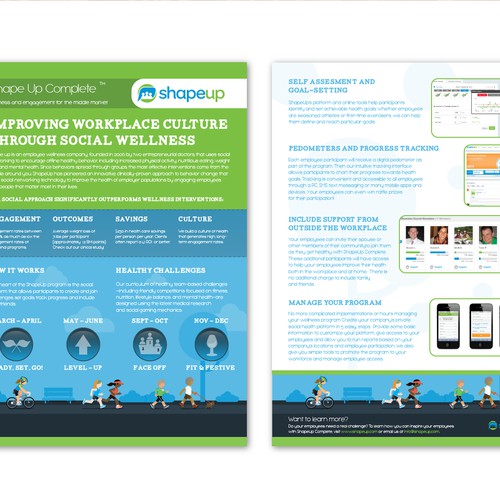 brochure design for ShapeUp Complete, a division of ShapeUp Inc.