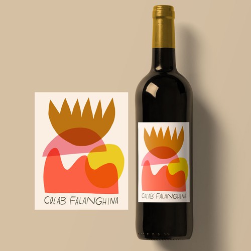 Abstract Shape Wine Label