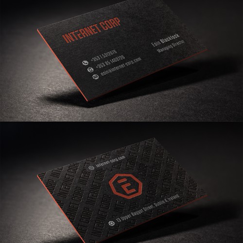 Business Card Design For Internet Corp
