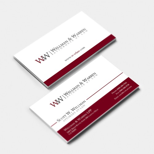 Prestigious law firms needs professional looking business cards that stand out from the crowd