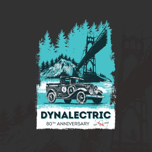 t-shirt design for 80th anniversary