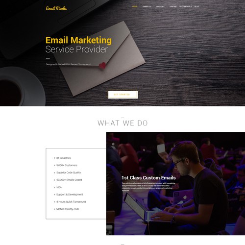 Homepage Redesign for EmailMonks