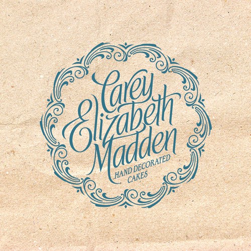 "Modern Vintage" hand decorated cakes