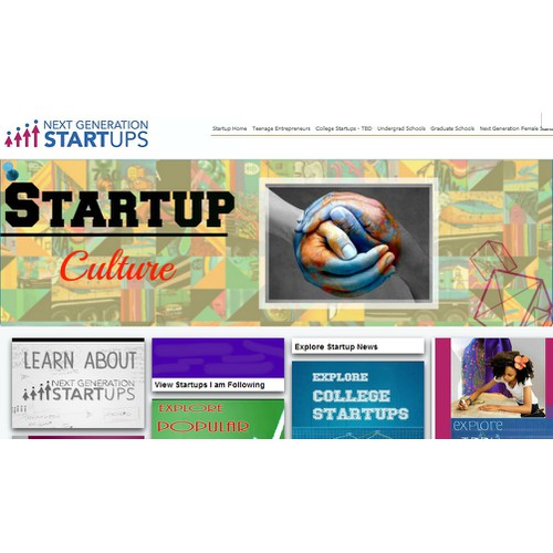 Design Web Banner and Card for "Startup Culture"