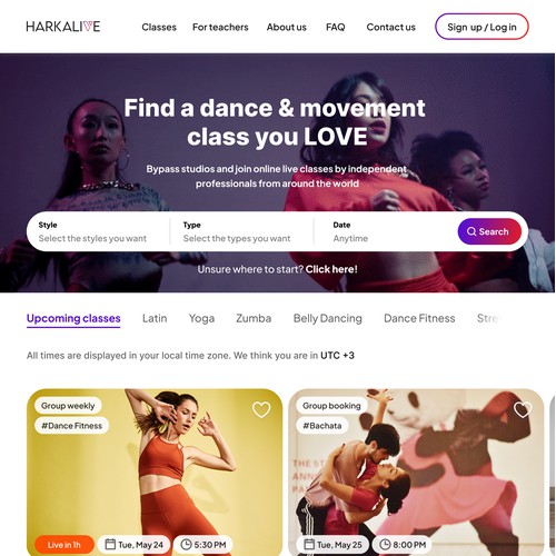 Dance class website