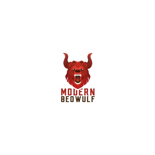 concept logo design to fit a viking style wolf logo.