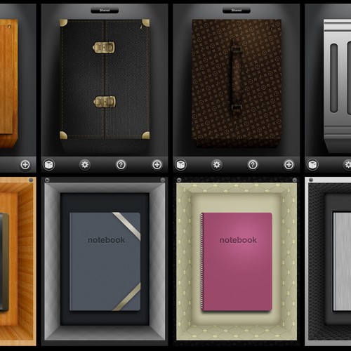 Beautiful iPad "Boxes and Notebooks" App Design Contest
