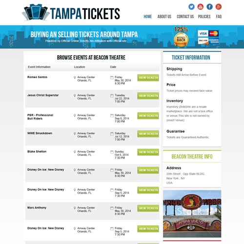 Online Ticketing Site Needs Fresh Look