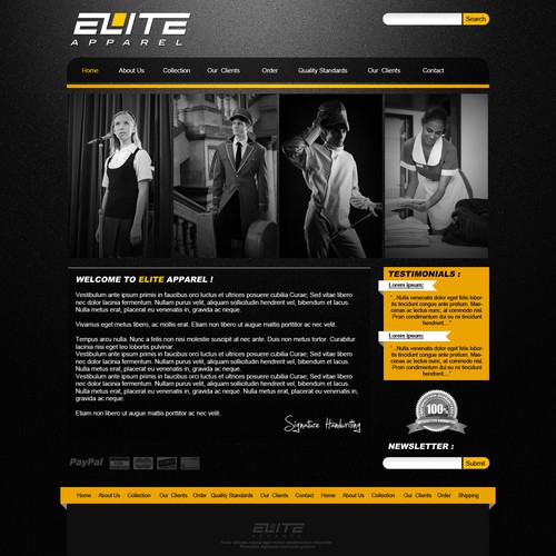Simple but Stylish Website for Uniforms/Apparel Company