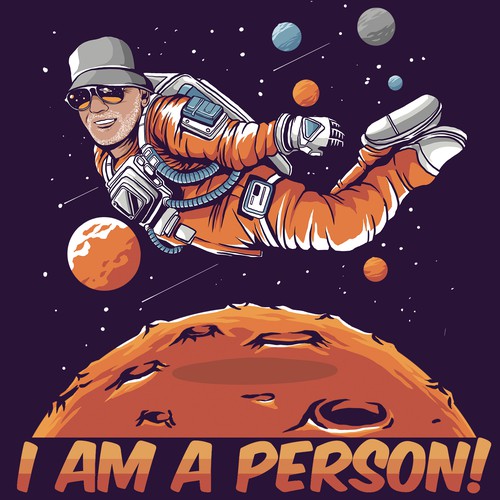 astronaut tshirt design