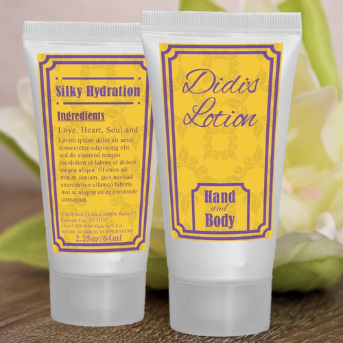 Label design concept for lotion