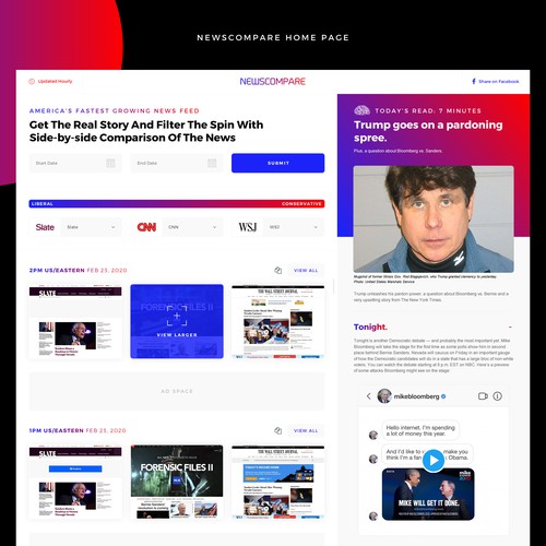 Innovative Website Redesign for Political News Comparison