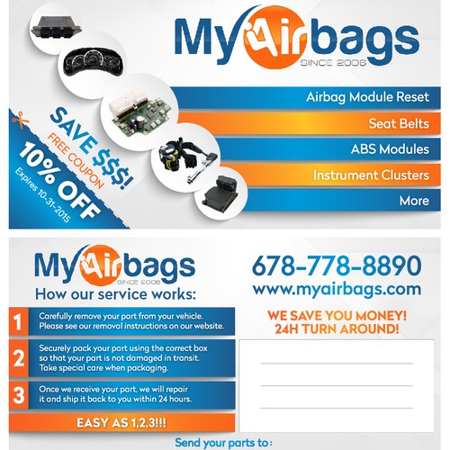 My Airbags postcard