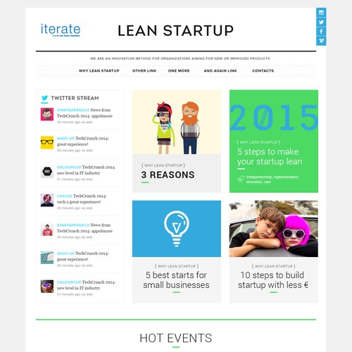 Design for Lean startup blog