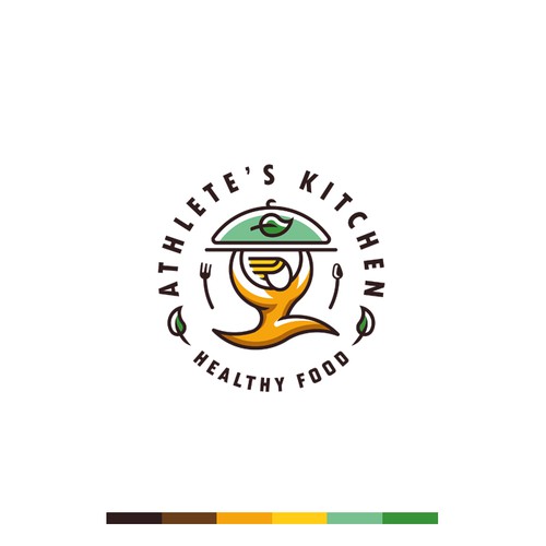 Logo concept for healthy food restaurant.