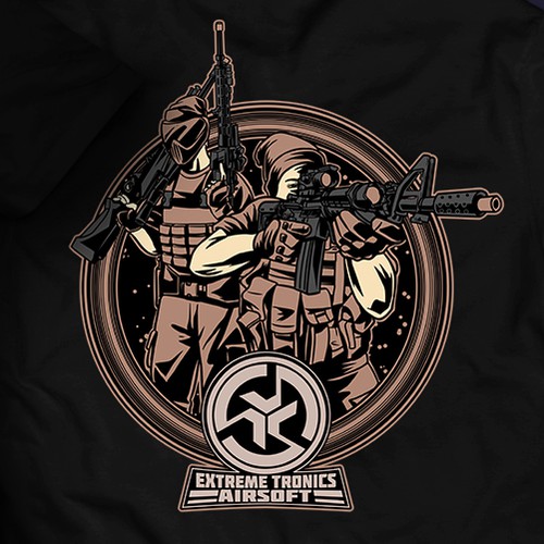  T-SHIRT DESIGN FOR EXTREME TRONICS AIRSOFT (AIRSOFT, TACTICAL GEAR, SCOPES & OPTICS STORE)