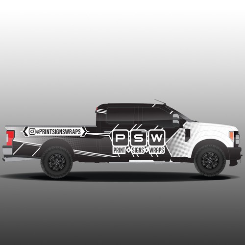 Truck wrap for graphics company