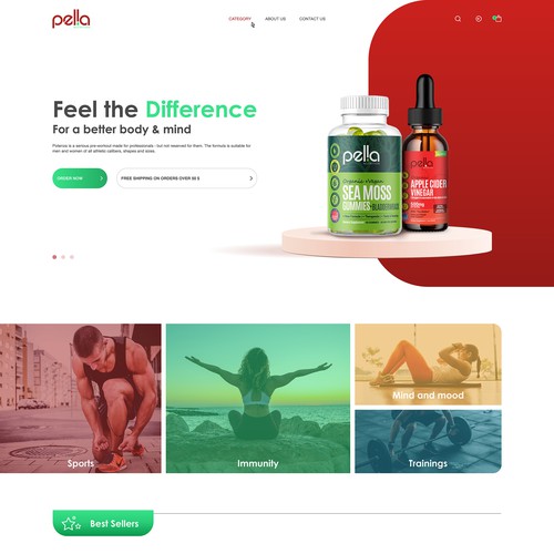 Website for New Health brand