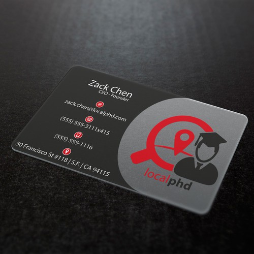 Business Card Redesign for Local Lead Generation Company "Local PhD"