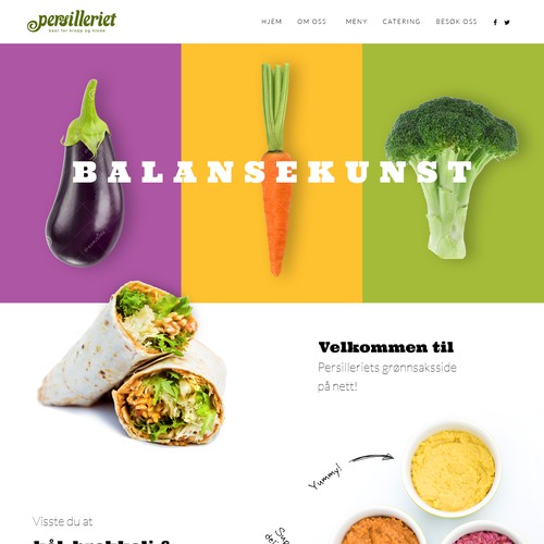 Website design for innovative vegan eatery 