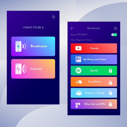 Mobile App design for Streamshare
