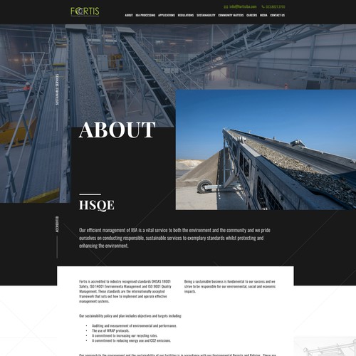 Fortis IBA Website Re-design