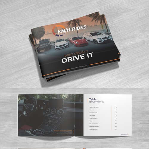 Brochure Design for Rental Car Company in Miami