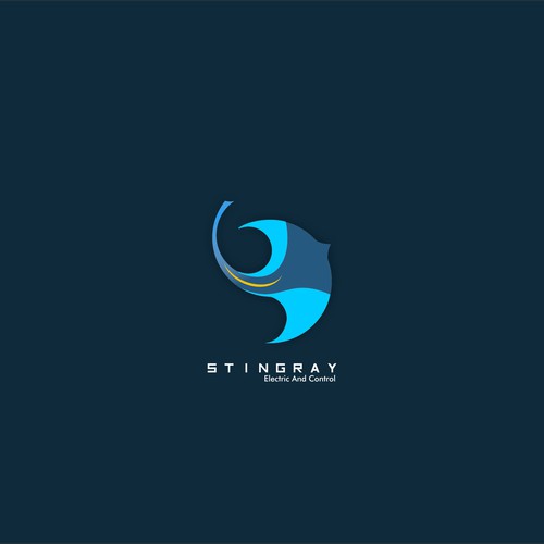 Circle concept logo for stingray