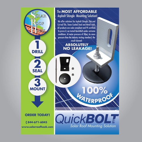 Design a full page print ad for the QuickBOLT