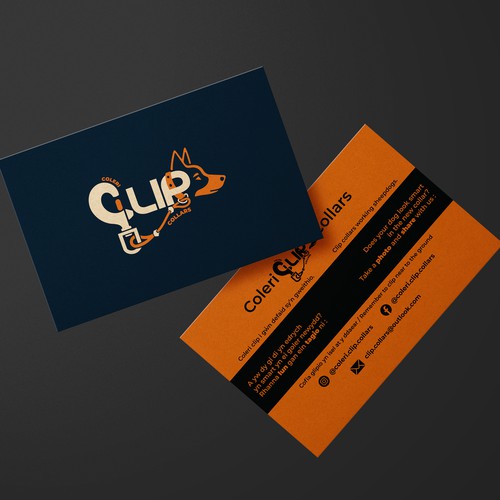 Winner Coleri Clip Collars Business Card Contest