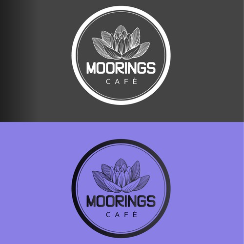 moorings cafe, logo concept design 