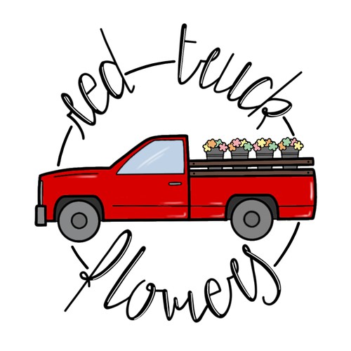 Logo pour camion de fleuriste 