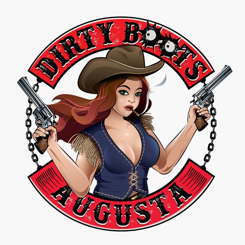 vintage classic logo for dirty boots augusta