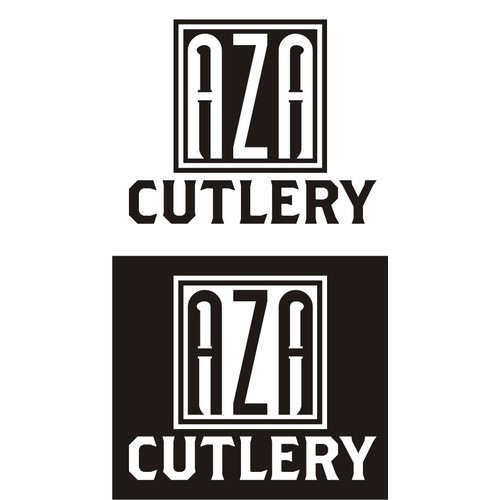 Create a logo for a high quality knife company, AZA Cutlery.
