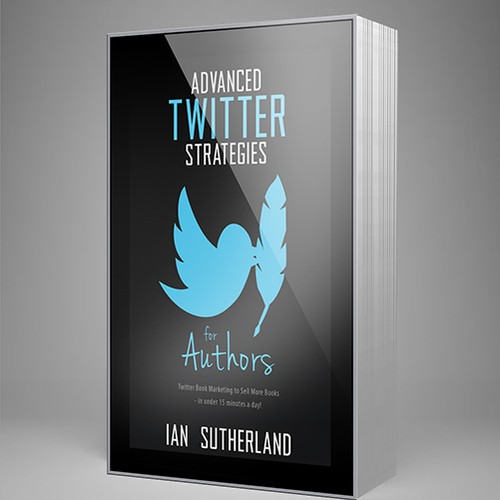Design an enticing non-fiction book cover for my how to book on Twitter aimed at other authors