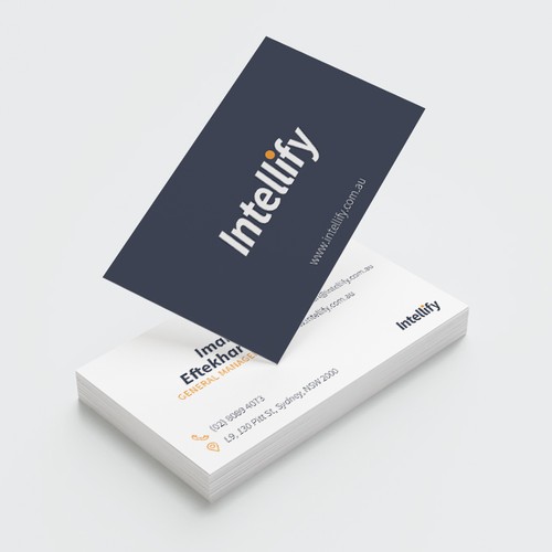 Business card for Intellify