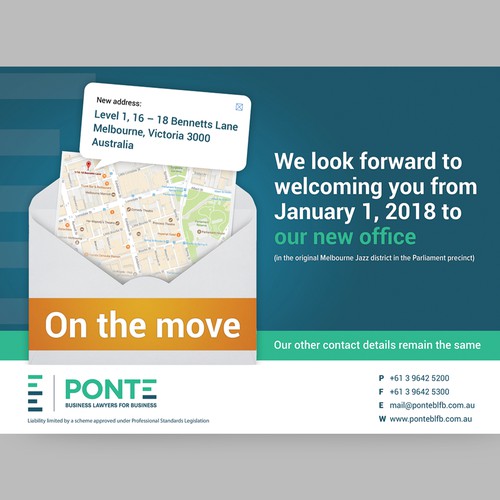 Design a creative flyer for PONTE