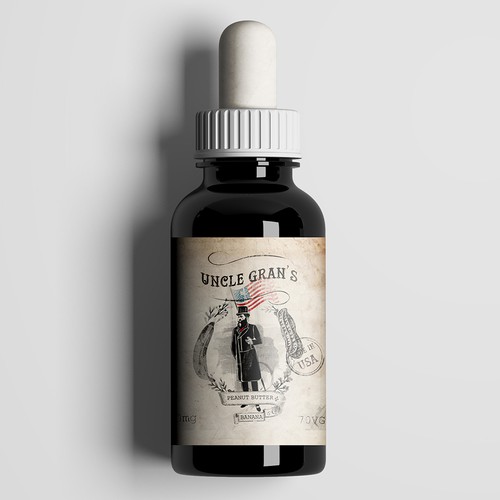 E liquid label for Uncle Gran's