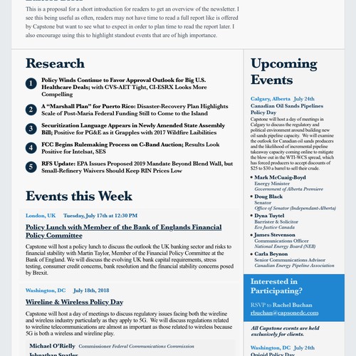 Professional Newsletter