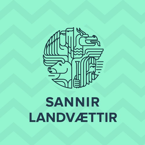 Logo design of Sannir Landvættir