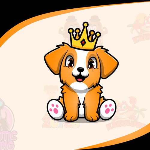 Cute dog-cartoon logo