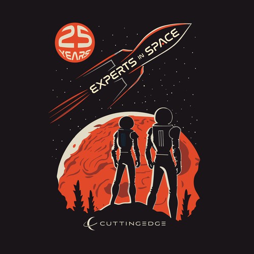 space, retro, vector